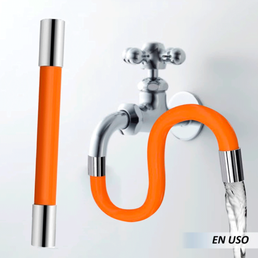 Llave de grifo flexible anaranjada - Imagen 5